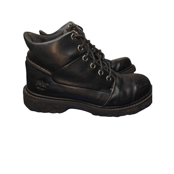 👢 Timberland Women’s Leather Lace-Up Ankle Boots Black Size 5.5 👢 - Picture 4 of 8